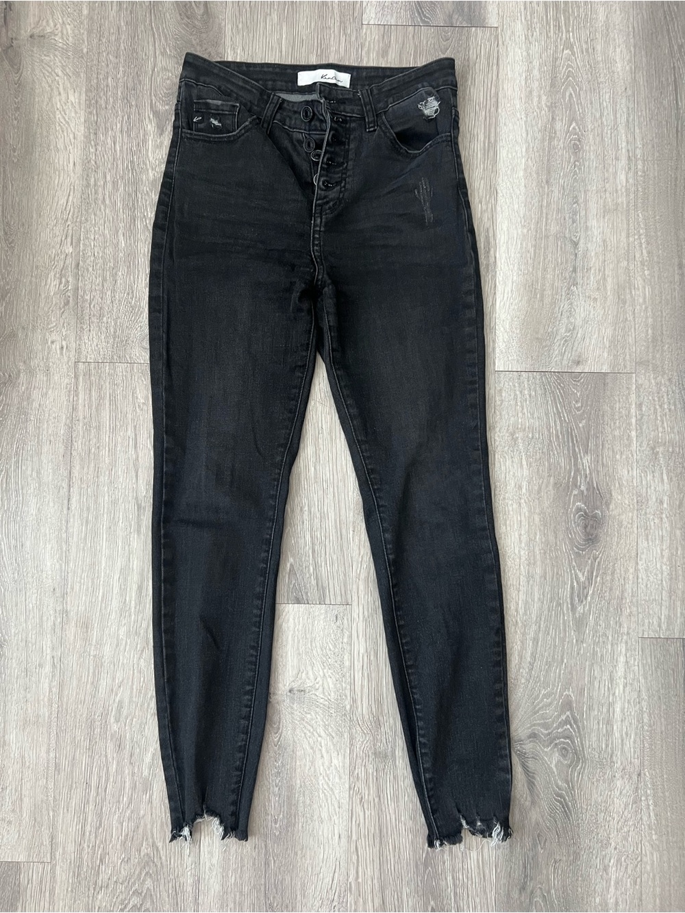KanCan Black High-Rise Button-Fly Skinny Jeans